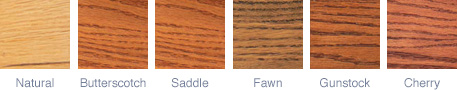 Standard Colors on Red Oak